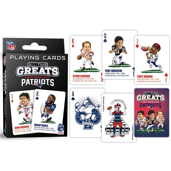 England Patriots Playing Cards 54 Card Deck NFL Team Jokers Custom Design Image 3