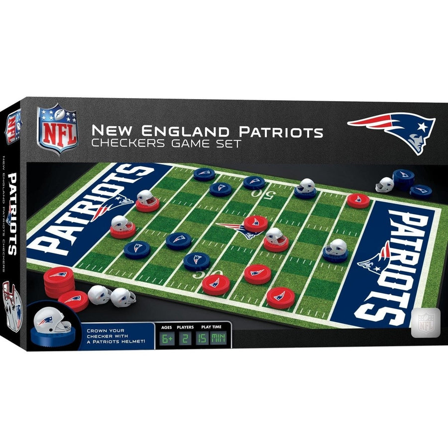 England Patriots Checkers Game NFL Board Game 24 Pieces 13 x 21 in Image 1