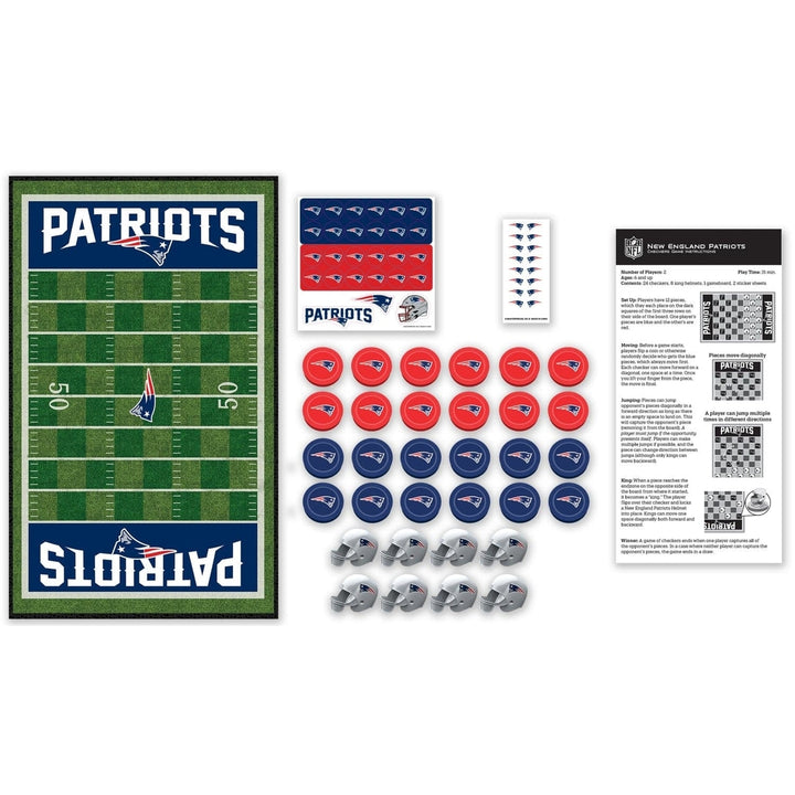 England Patriots Checkers Game NFL Board Game 24 Pieces 13 x 21 in Image 2