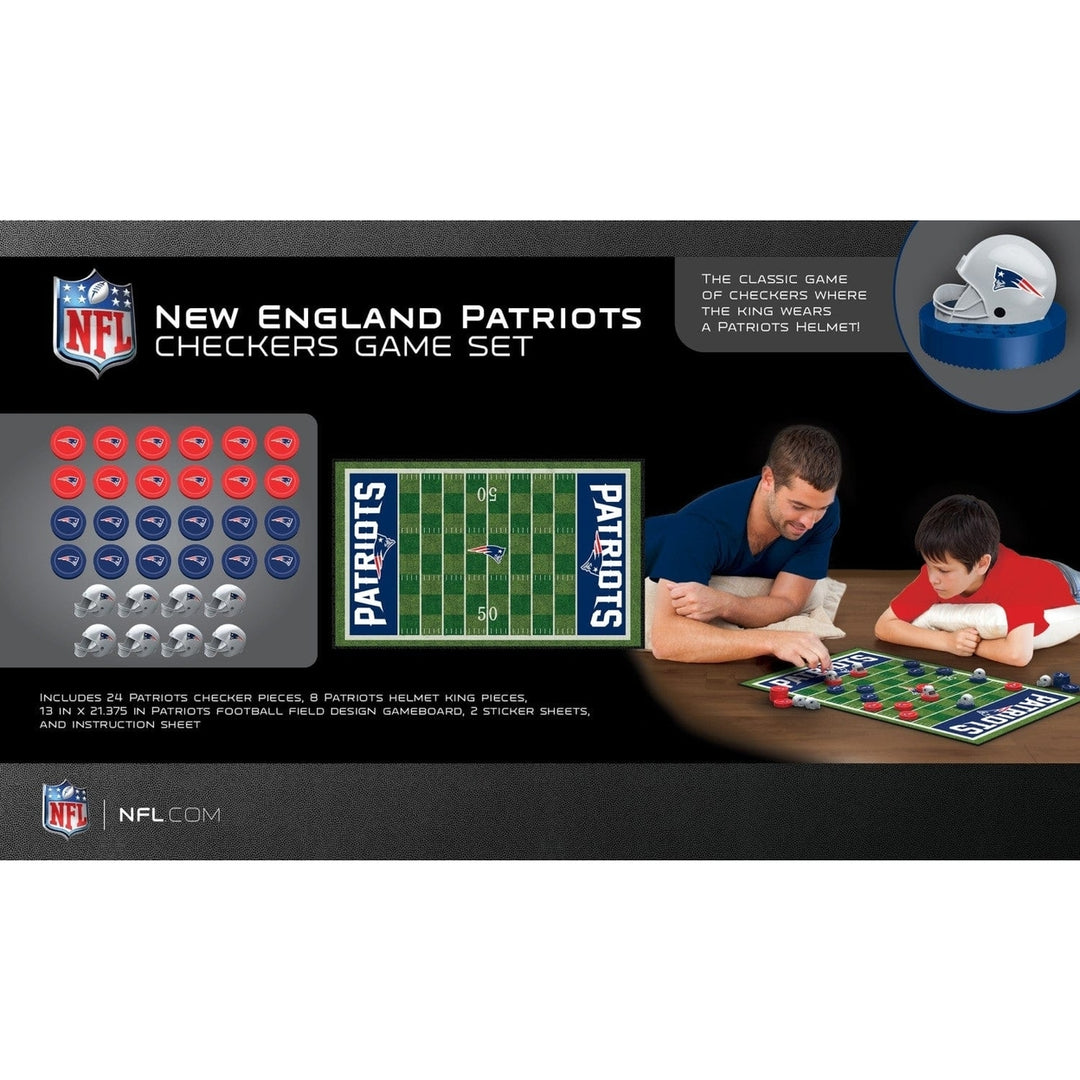 England Patriots Checkers Game NFL Board Game 24 Pieces 13 x 21 in Image 3