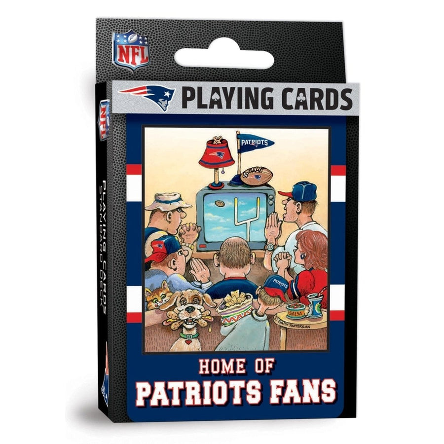 England Patriots Fan Deck Playing Cards 54 Card Deck NFL Team Design Image 1