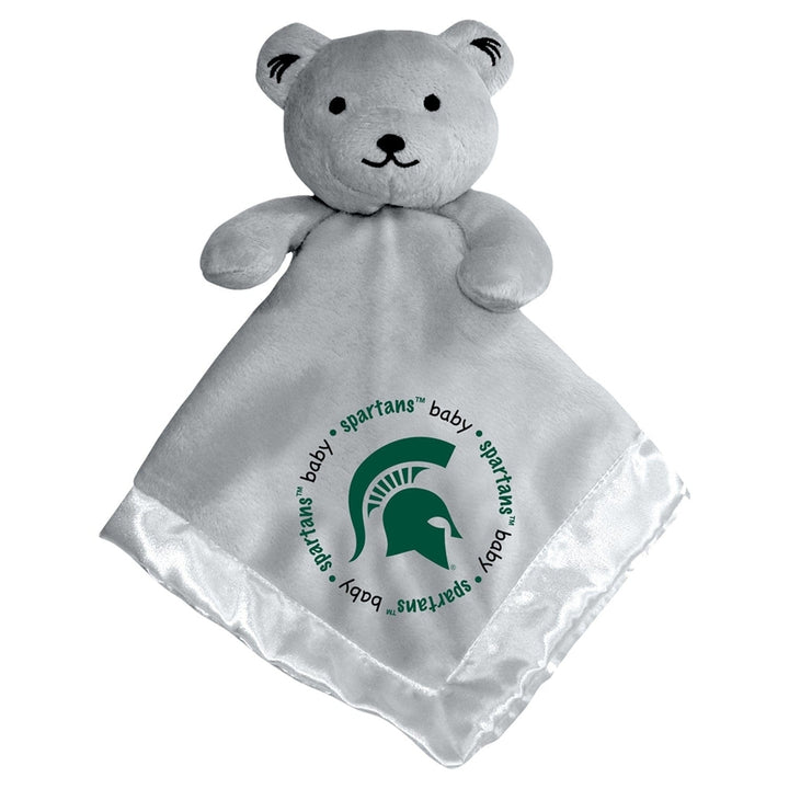 Michigan State Spartans Security Bear Gray 14in Plush Soft Satin Lining Image 1