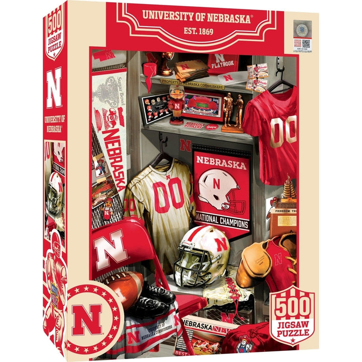 Nebraska Cornhuskers - Locker Room 500 Piece Jigsaw Puzzle Image 1