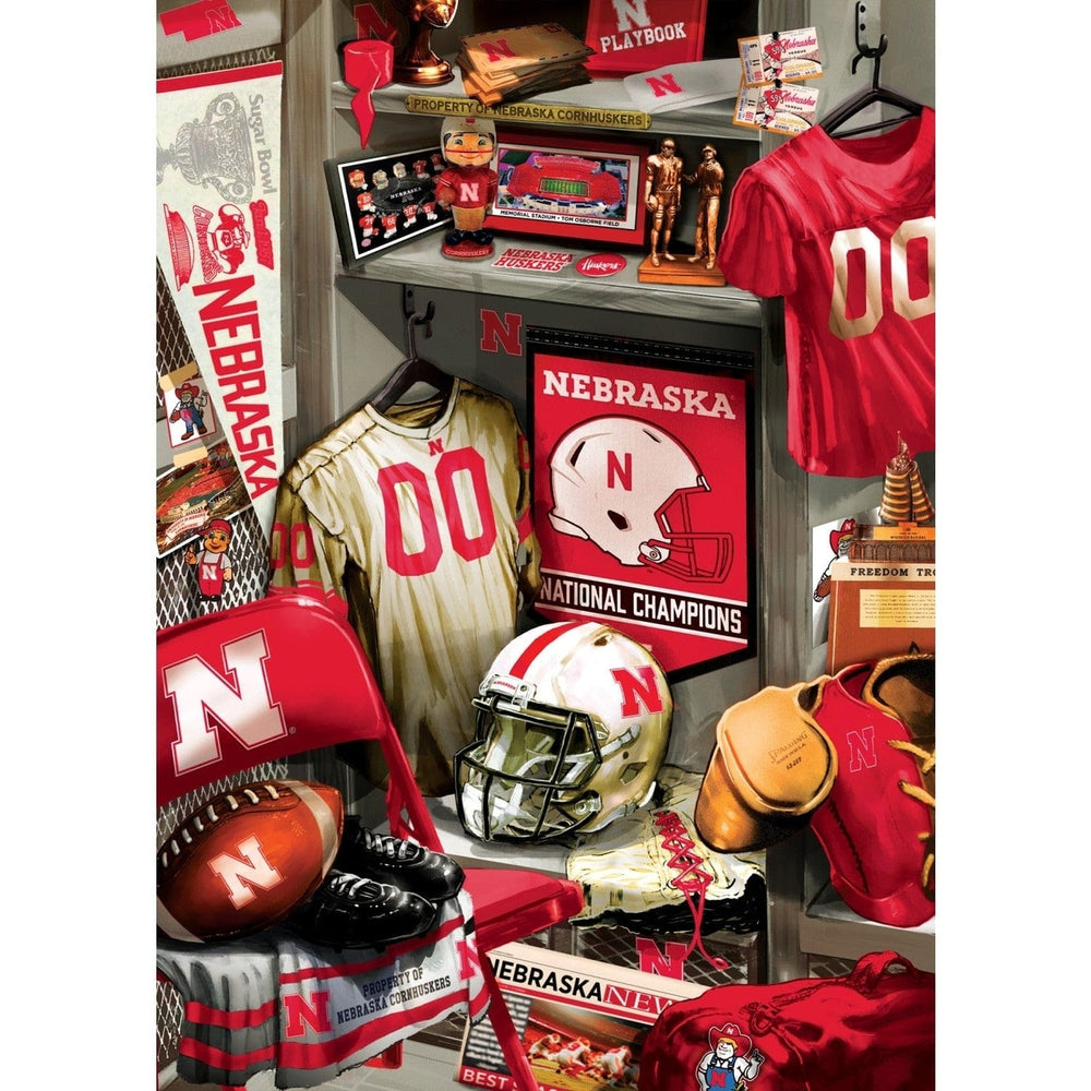 Nebraska Cornhuskers - Locker Room 500 Piece Jigsaw Puzzle Image 2