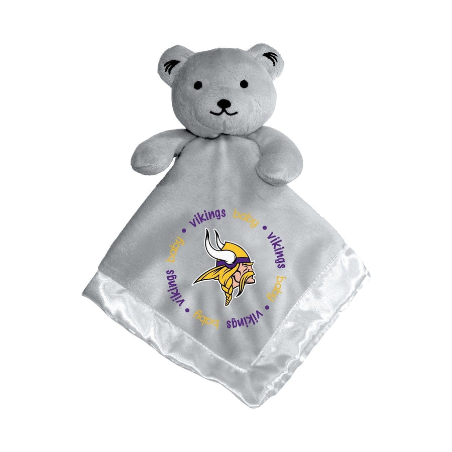 Minnesota Vikings Security Bear Gray Soft Plush 14"x14" Baby Fanatics Buddy Image 1