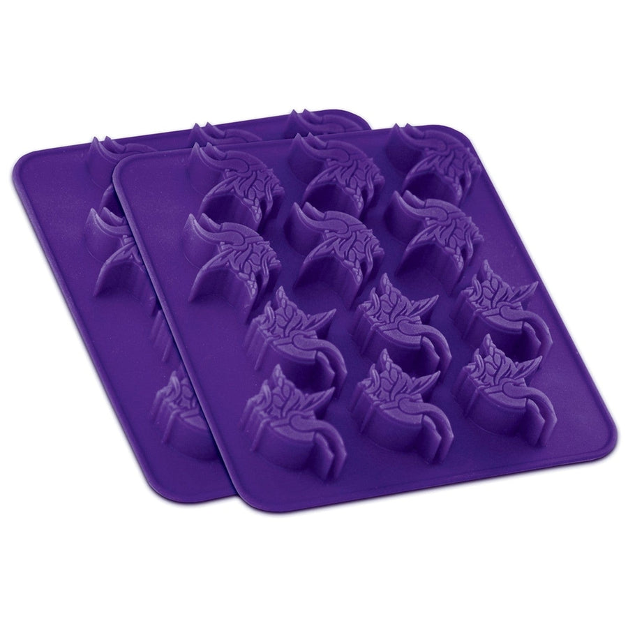 Minnesota Vikings Silicone Ice Cube Tray Food-Grade Candy Mold Purple 3D Image 1