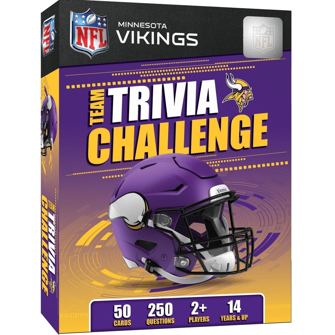 Minnesota Vikings Trivia Challenge Game 50 Cards 250 Questions Ages 12 Up Image 1