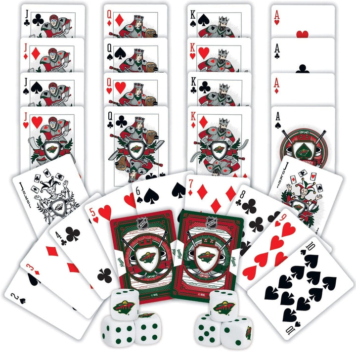 Minnesota Wild Playing Cards and Dice Set Official NHL 2-Pack Casino Style Image 2