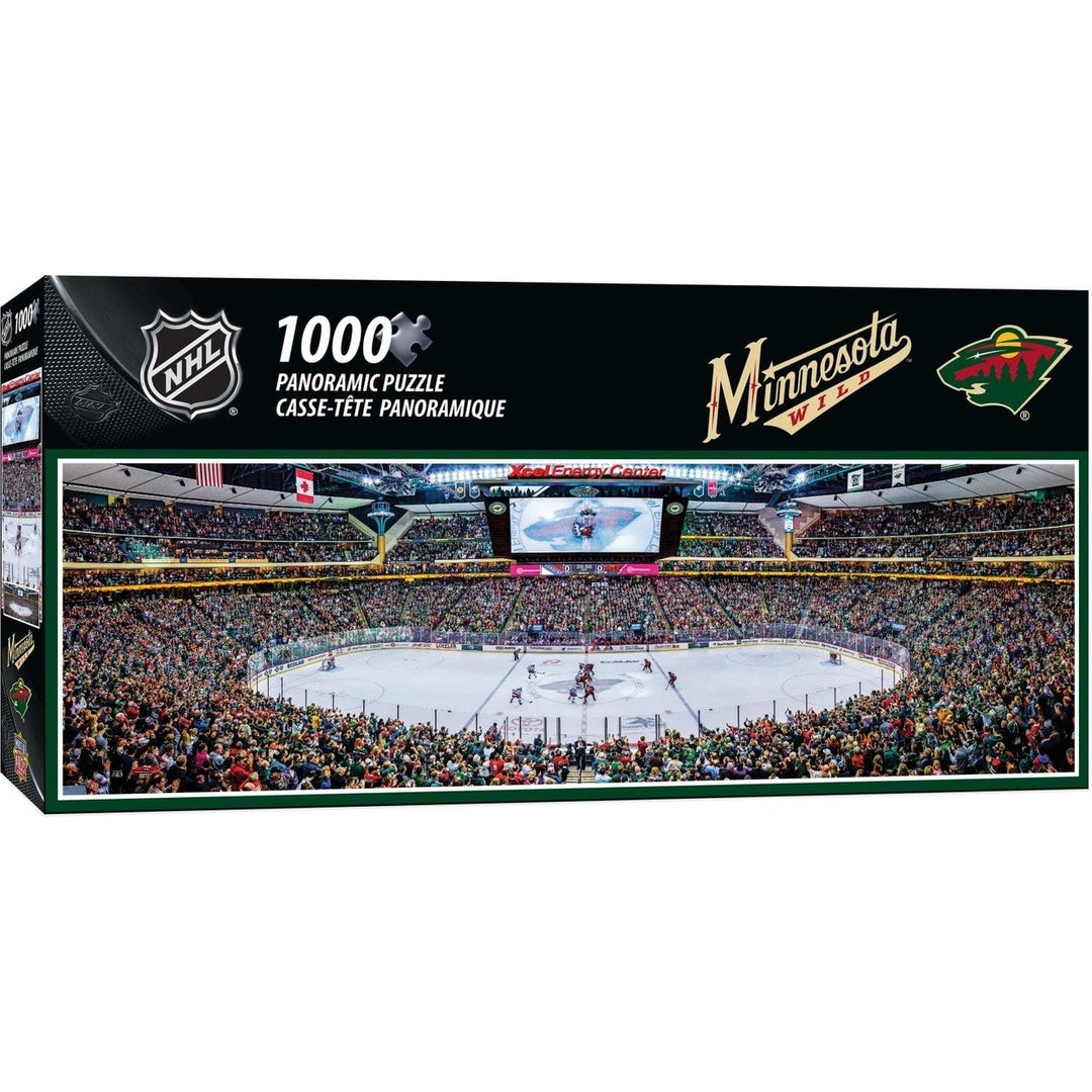 Minnesota Wild 1000 Piece Panoramic Jigsaw Puzzle 13x39 Recycled Chipboard Image 1