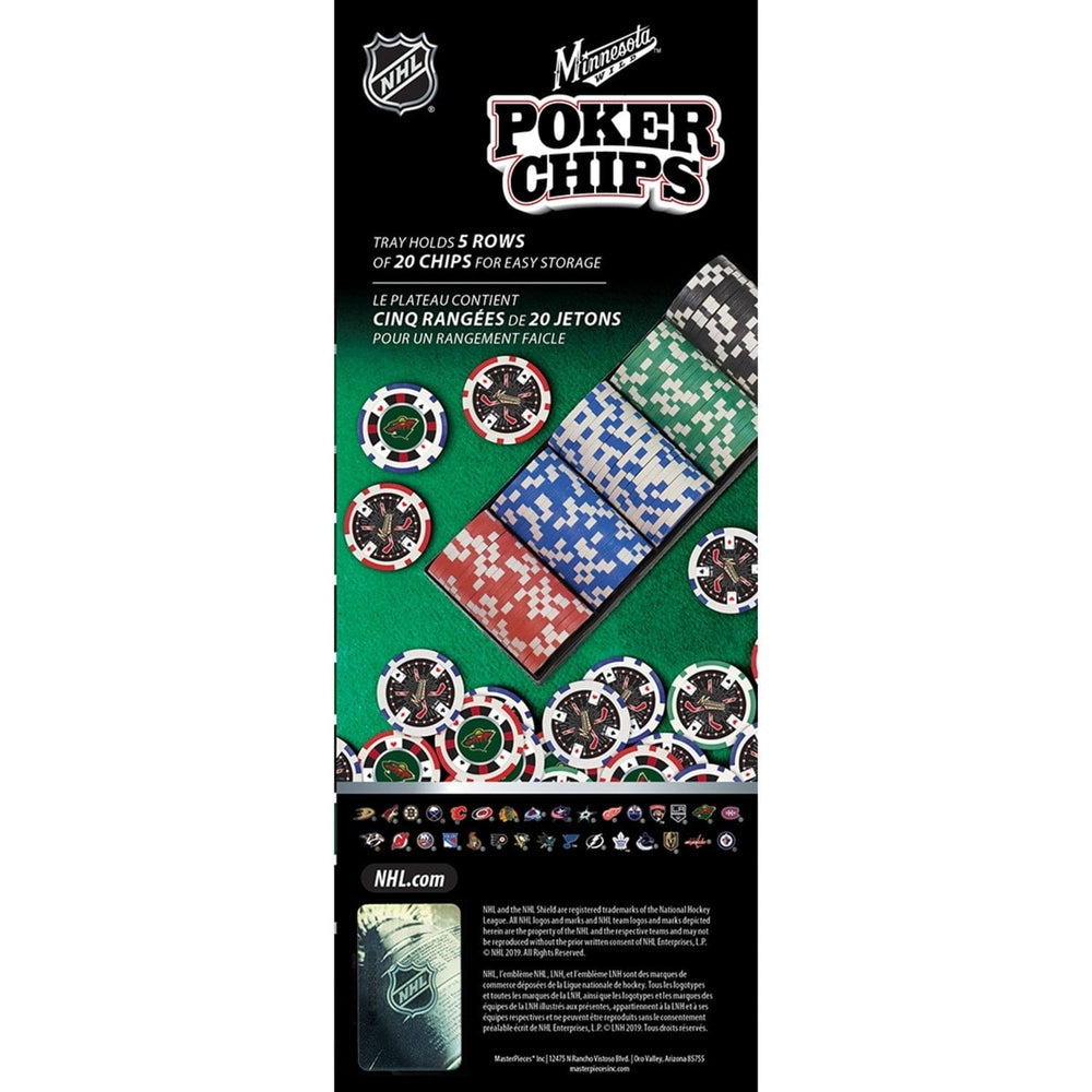 Minnesota Wild 100 Piece Casino Style Poker Chips Officially Licensed NHL Set Image 2