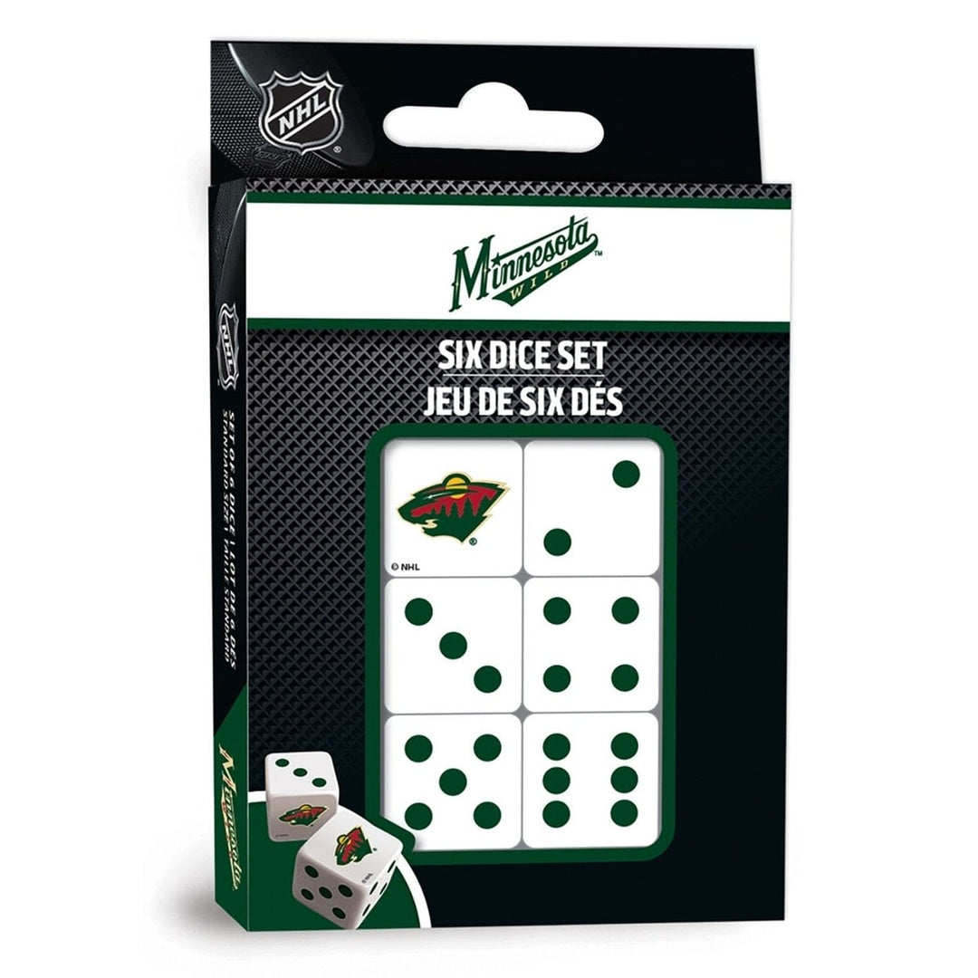 Minnesota Wild Dice Set NHL D6 Gaming Dice 6-Piece Team Logo 16mm Image 1