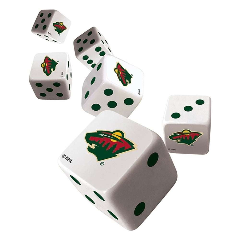 Minnesota Wild Dice Set NHL D6 Gaming Dice 6-Piece Team Logo 16mm Image 2