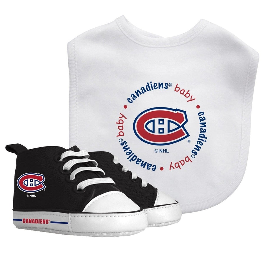 Montreal Canadiens Baby Gift Set Bib Pre-Walkers 100% Cotton Team Logo Unisex Image 1