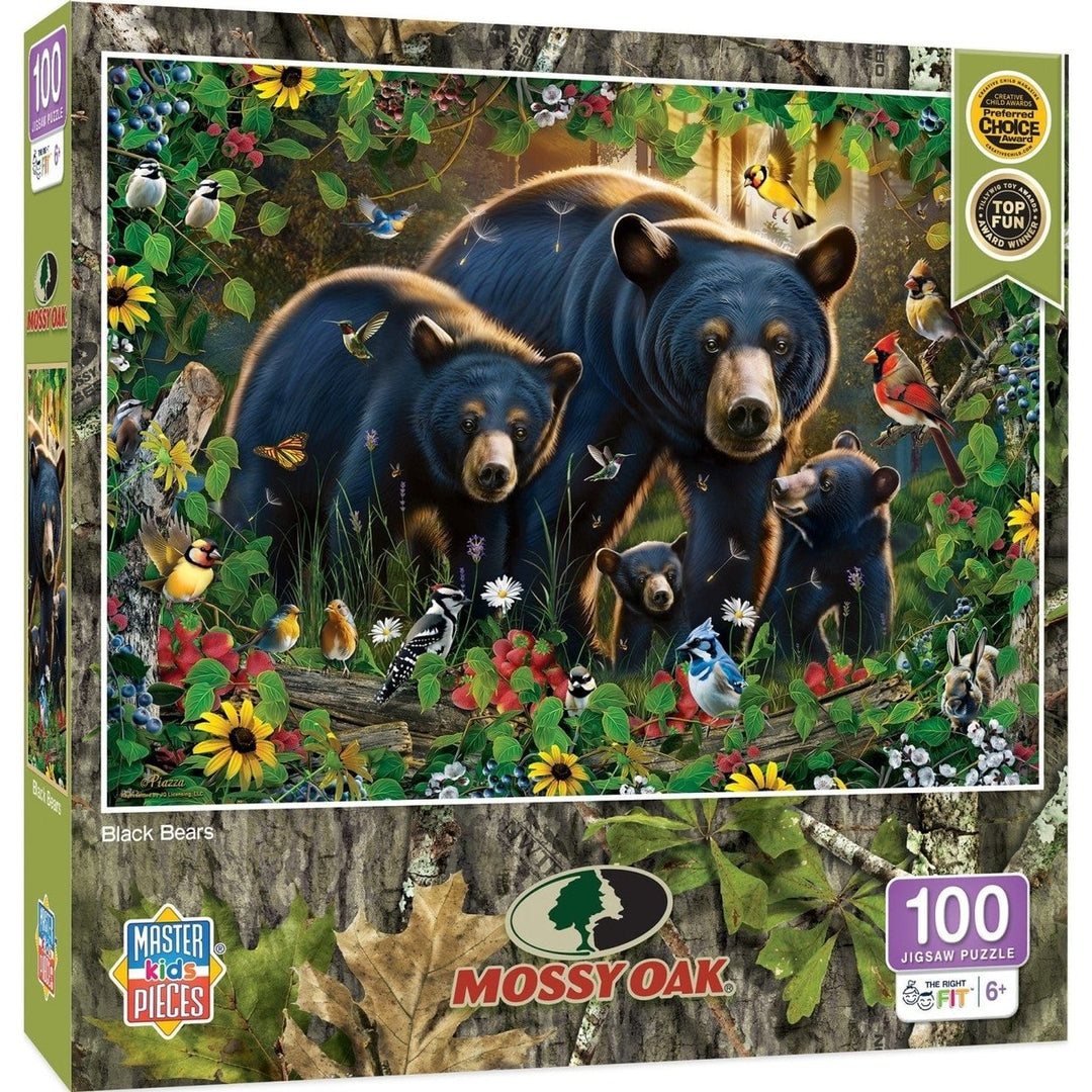 Mossy Oak - Black Bears 100 Piece Jigsaw Puzzle Image 1