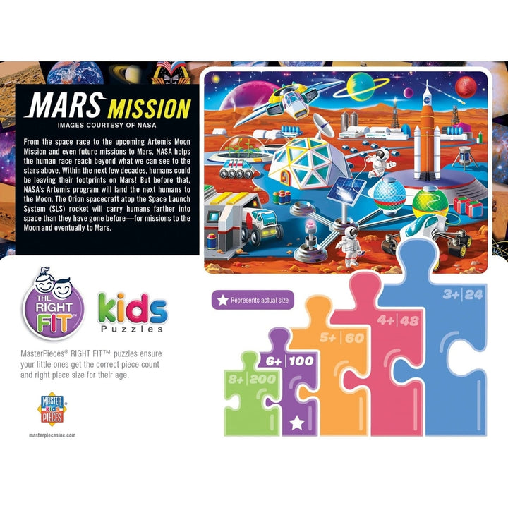 NASA Mars Mission 100 Piece Jigsaw Puzzle Solar System Space Exploration Image 3