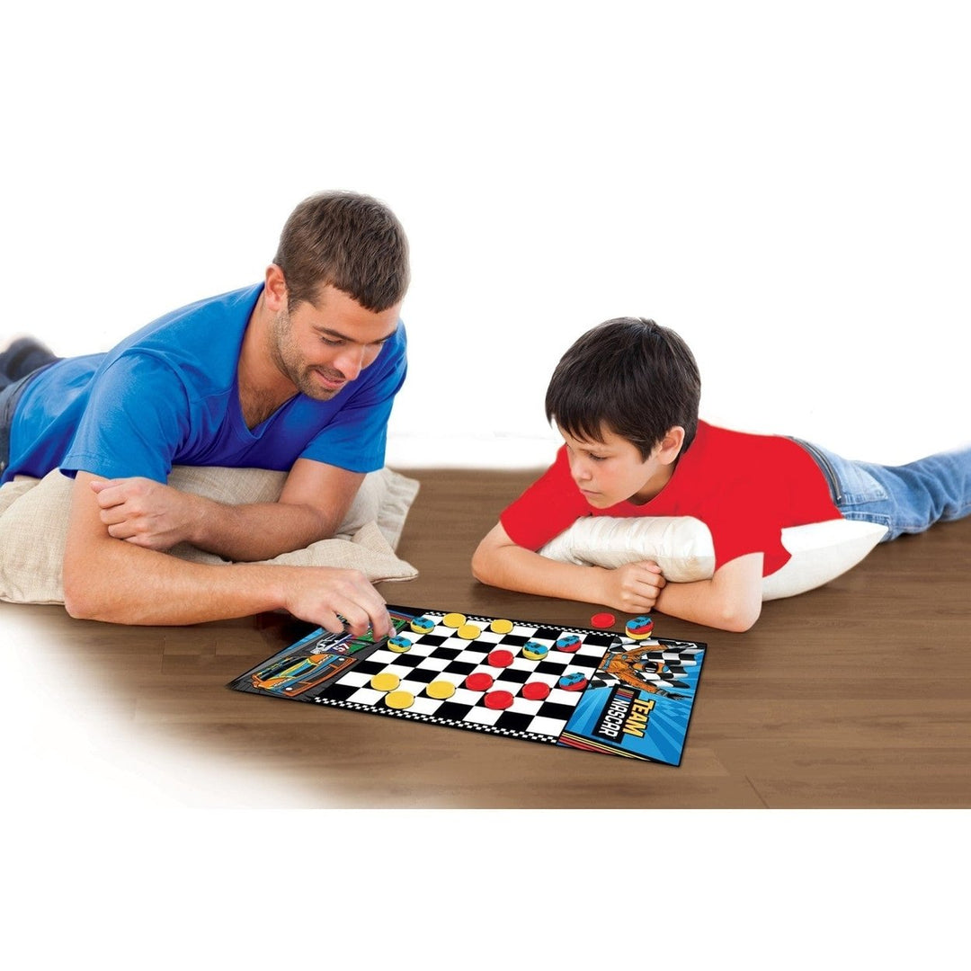 MasterPieces NASCAR Checkers Board Game 13x21 Inch Officially Licensed Fun for All Image 4