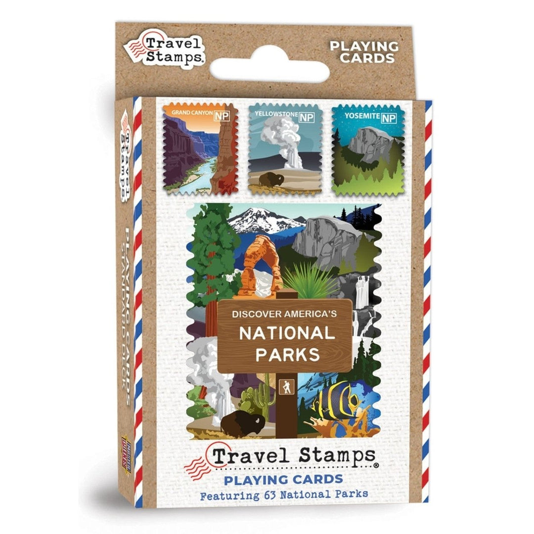 National Parks Travel Stamps Playing Cards - 54 Card Deck Image 1