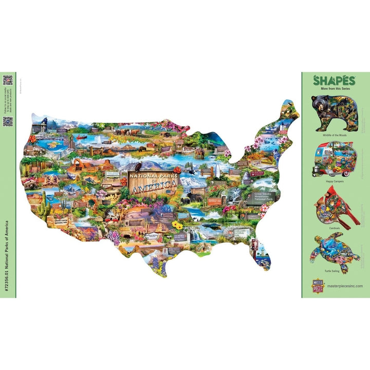 National Parks of America 1000 Piece Shaped Jigsaw Puzzle Bruce Kaiser Art Image 4