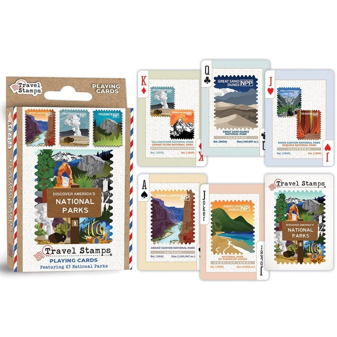 National Parks Travel Stamps Playing Cards - 54 Card Deck Image 3