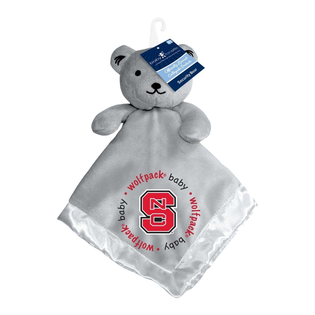 NC State Wolfpack Gray Security Bear Plush Toy 14in BabyFanatics Embroidered Image 2