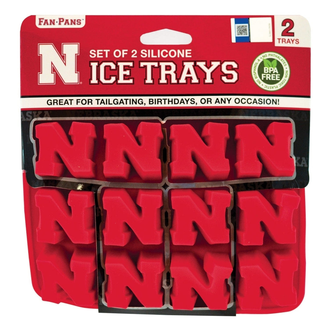 Nebraska Cornhuskers Ice Cube Tray Food-Grade Silicone 12-Cube Team Color Mold Image 2