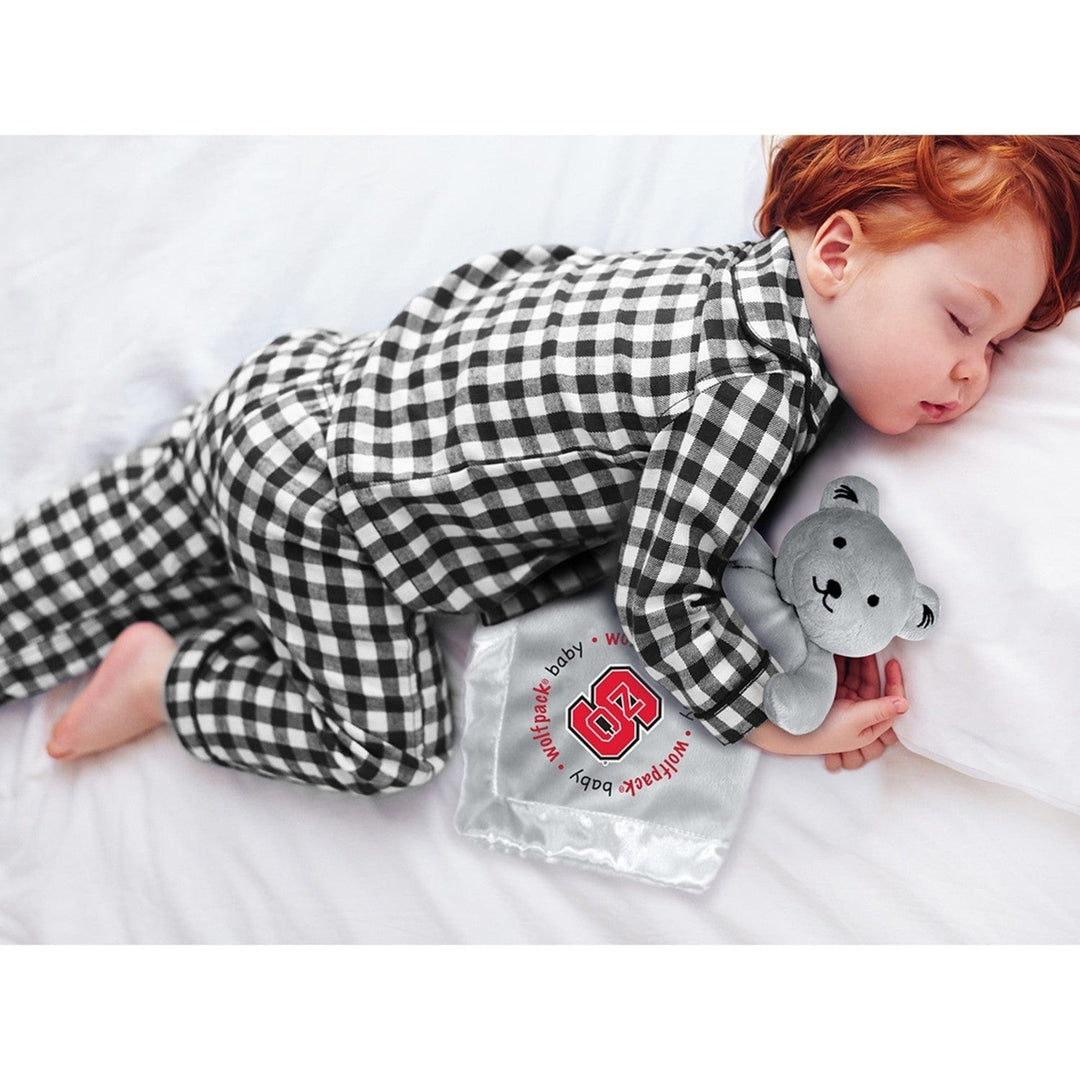 NC State Wolfpack Gray Security Bear Plush Toy 14in BabyFanatics Embroidered Image 4