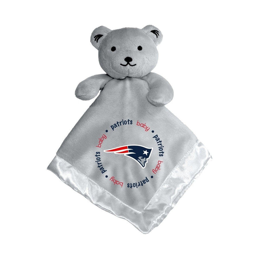 England Patriots Security Bear Gray Plush 14x14in Baby Fanatics Buddy Image 1