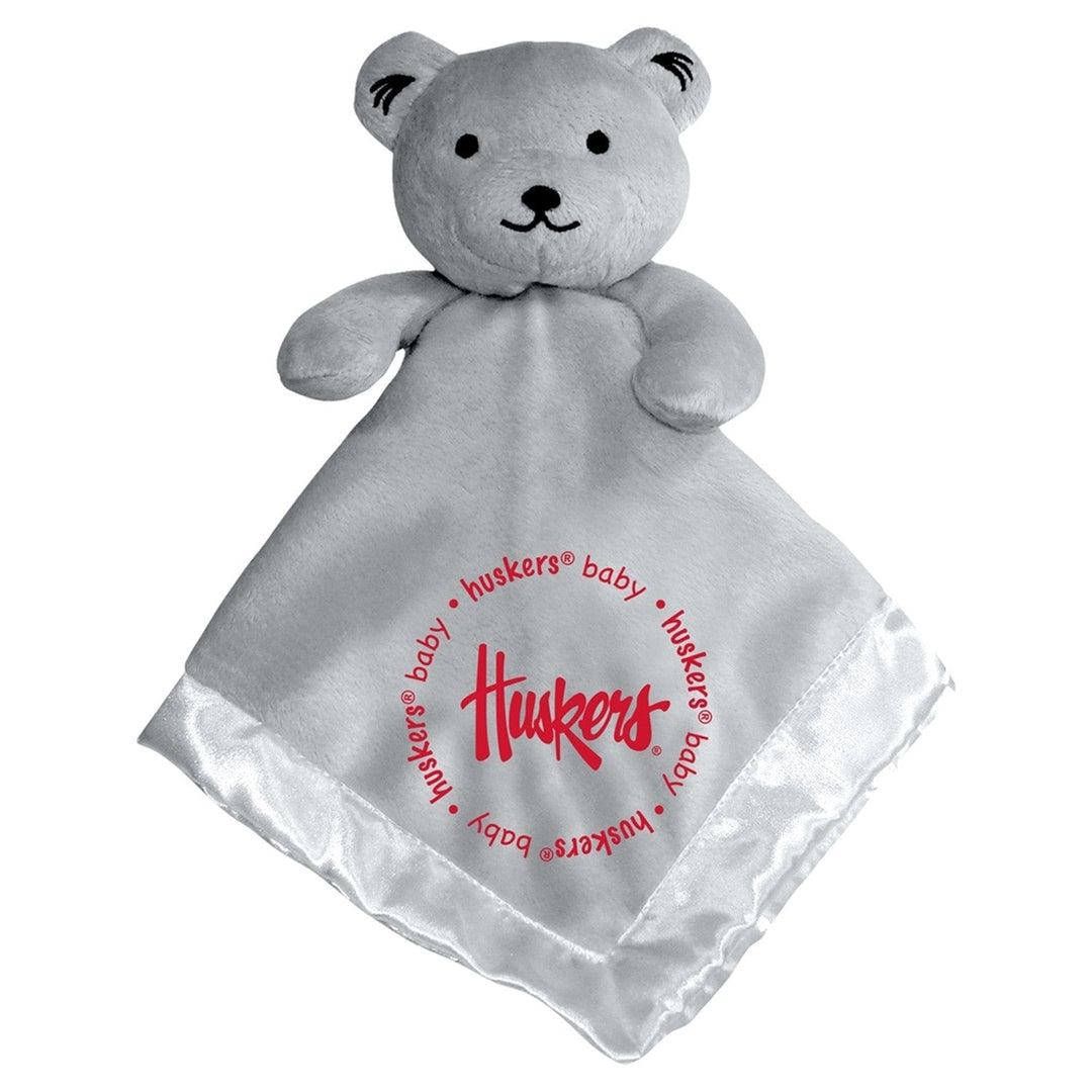 Nebraska Cornhuskers Security Bear Gray 14in Soft Plush Baby Fan Buddy Image 1