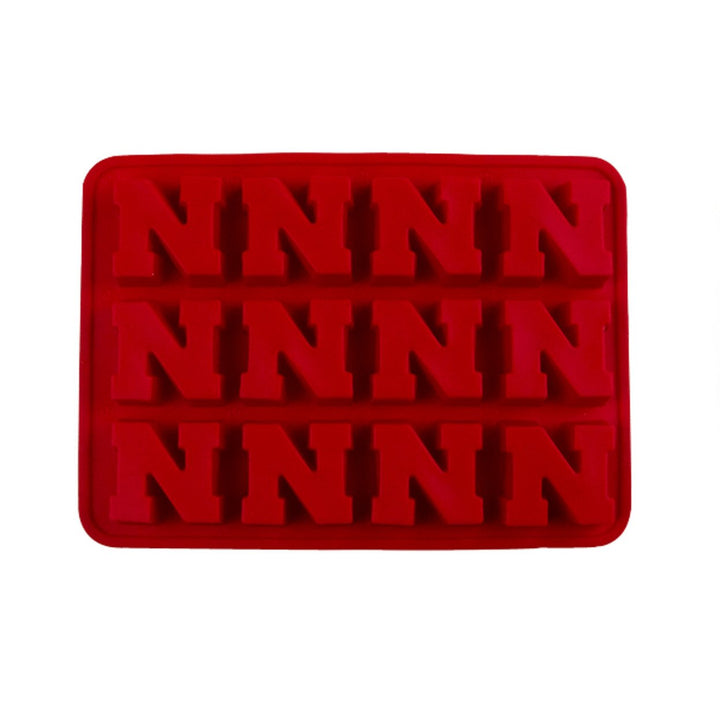 Nebraska Cornhuskers Ice Cube Tray Food-Grade Silicone 12-Cube Team Color Mold Image 3