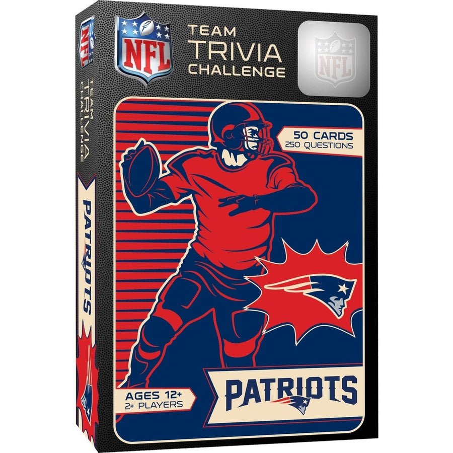 England Patriots Trivia Challenge Game with 50 Cards 250 Questions Ages 12+ Image 1