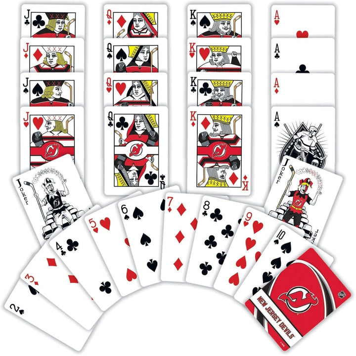 Jersey Devils Playing Cards Official NHL 54 Card Deck Team Logo Design Image 2