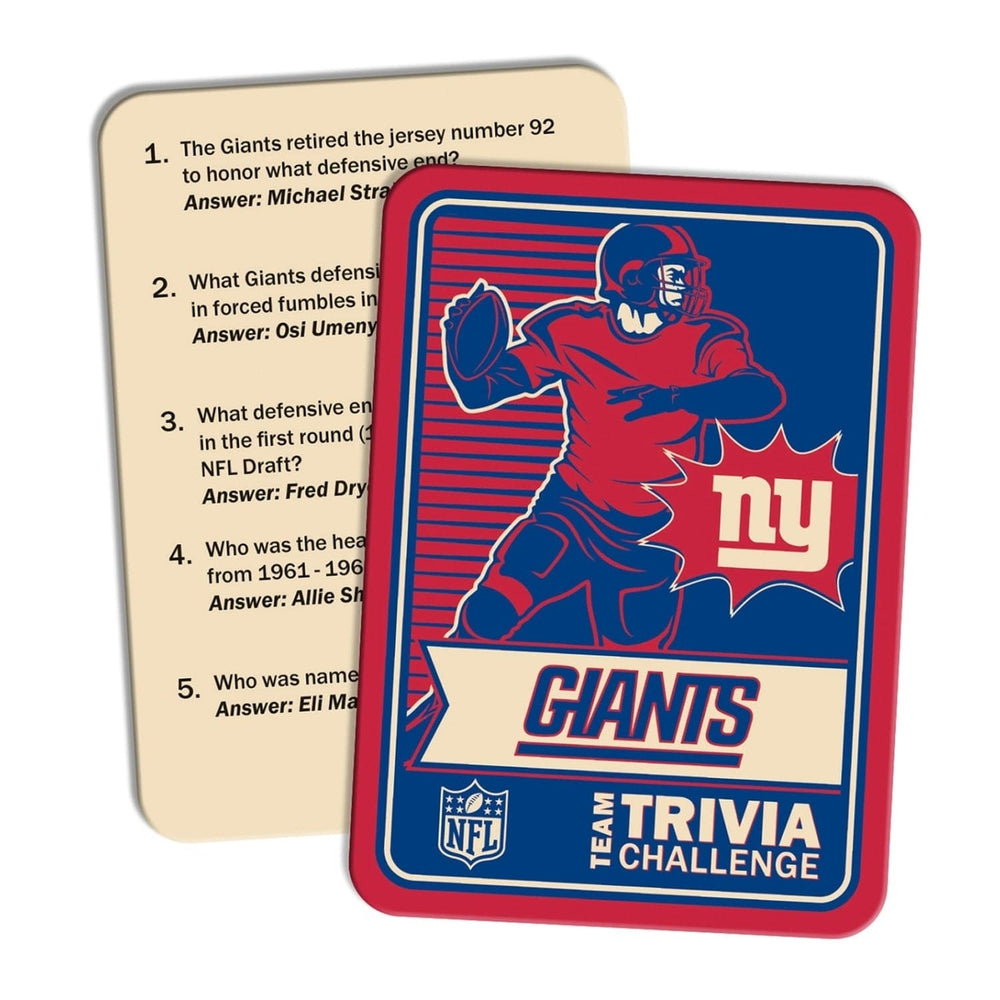 York Giants Trivia Challenge Game 50 Cards 250 Questions Ages 12 and Up Image 2