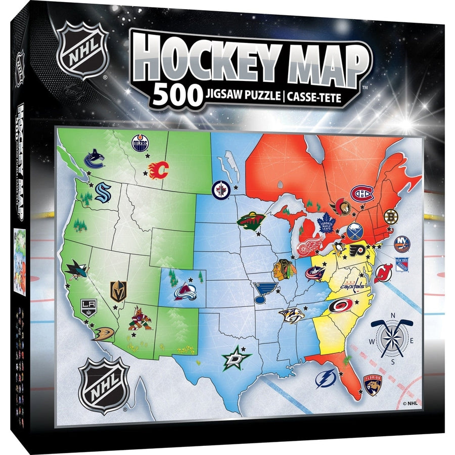 NHL - League Map 500 Piece Jigsaw Puzzle Image 1