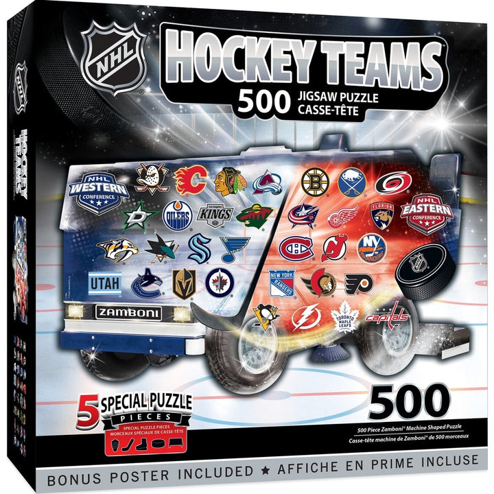 NHL - Zamboni 500 Piece Shaped Jigsaw Puzzle Image 1