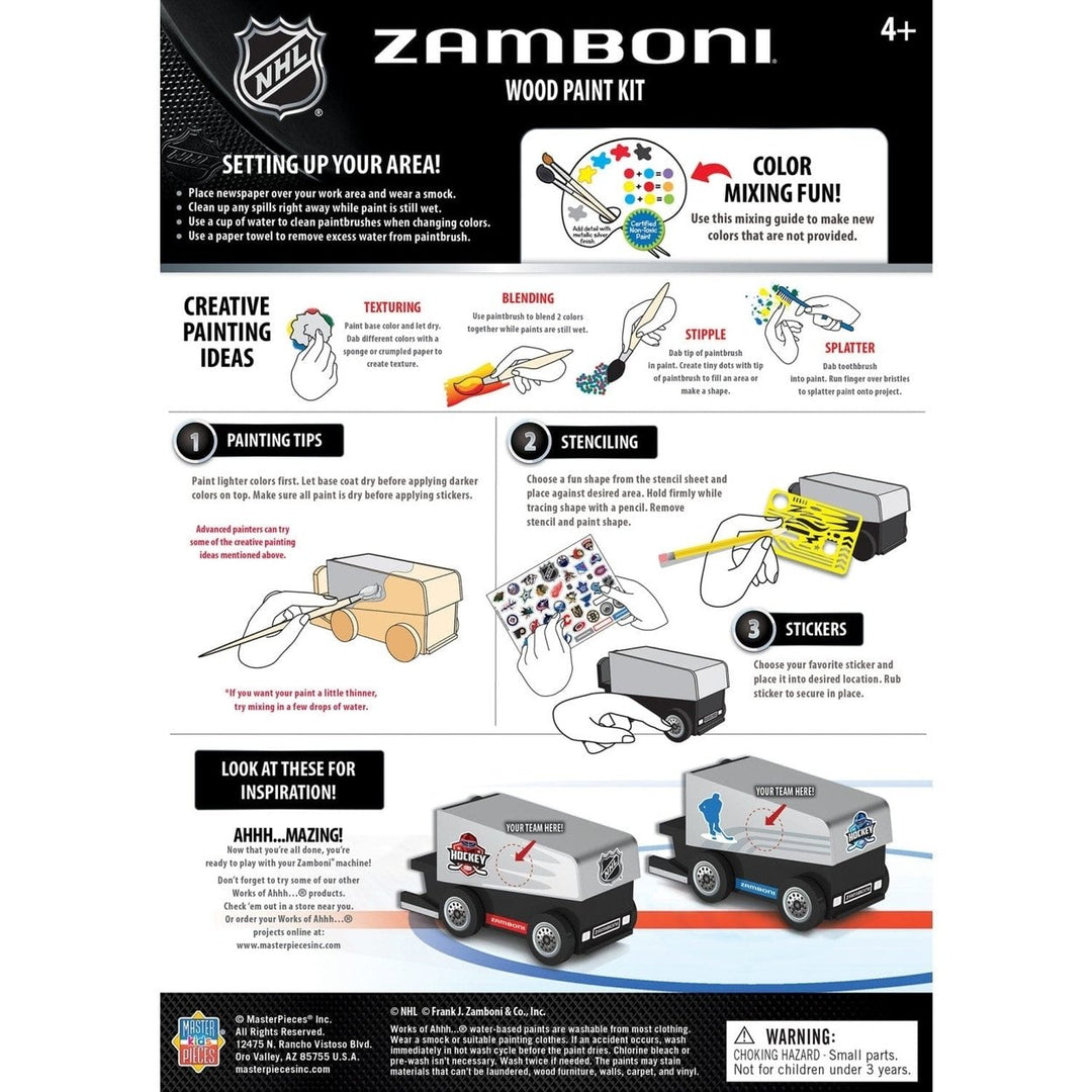 NHL - Zamboni Wood Paint Kit Image 4