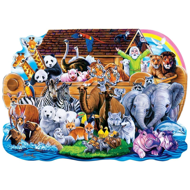 Noahs Ark Shaped Jigsaw Puzzle 100 Pieces 19.5x14 inches Ages 6+ Right Fit Image 2