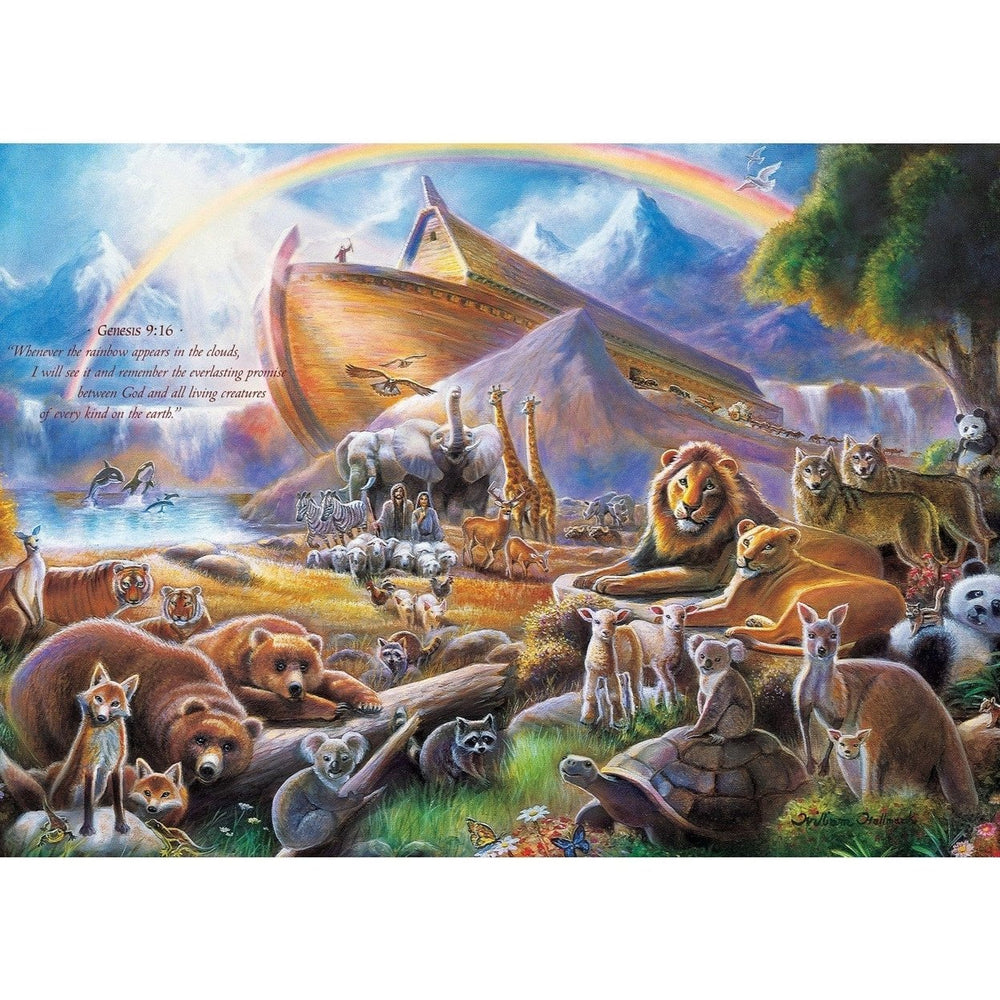 MasterPieces Noahs Ark 500 Piece Jigsaw Puzzle 15"x21" Recycled Material Image 2