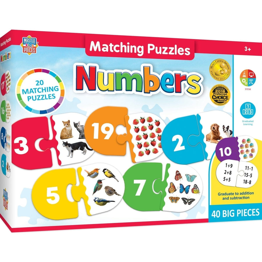 Numbers Educational Matching Jigsaw Puzzle for Kids Ages 3 and Up Learning Fun Image 1