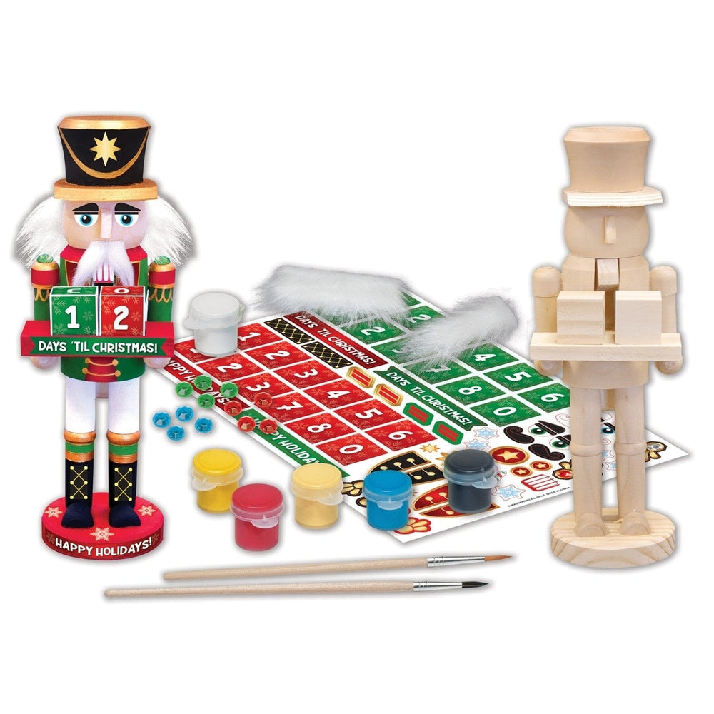 Nutcracker Calendar Wood Craft and Paint Kit Art Set 8.75 Inch Non-Toxic Image 2