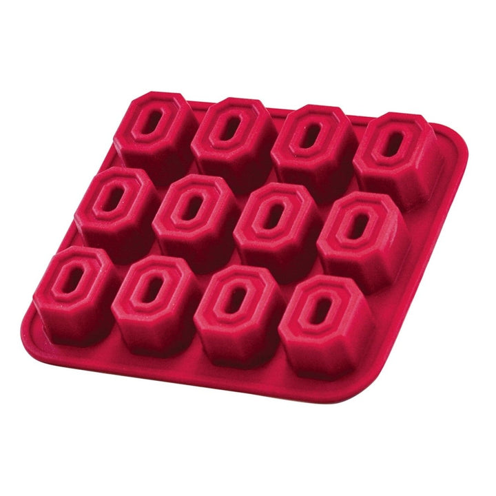 Ohio State Buckeyes Silicone Ice Cube Tray Food Grade Team Color Mold Image 1