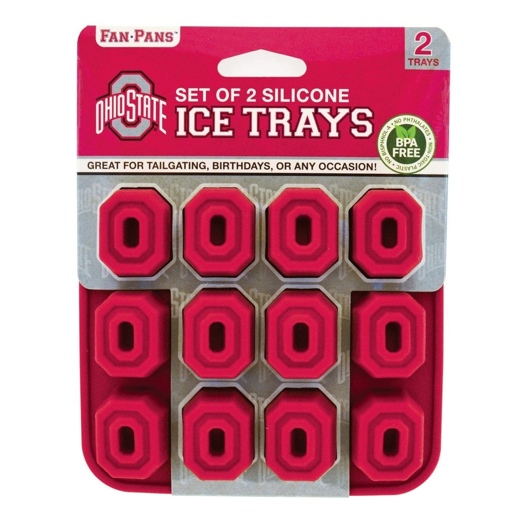 Ohio State Buckeyes Silicone Ice Cube Tray Food Grade Team Color Mold Image 2