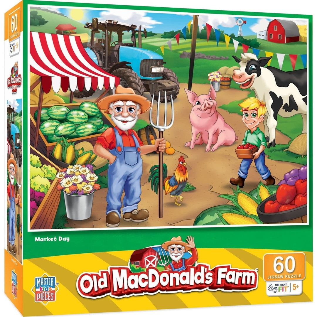 Old MacDonalds Farm - Market Day 60 Piece Jigsaw Puzzle Image 1