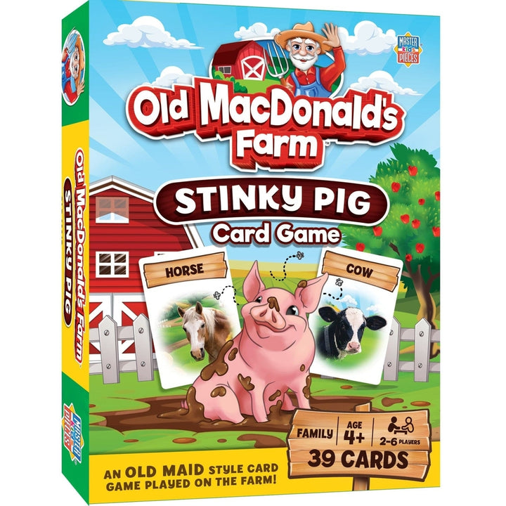 MasterPieces Stinky Pig Card Game Fun Family Game for Kids and Adults Image 1