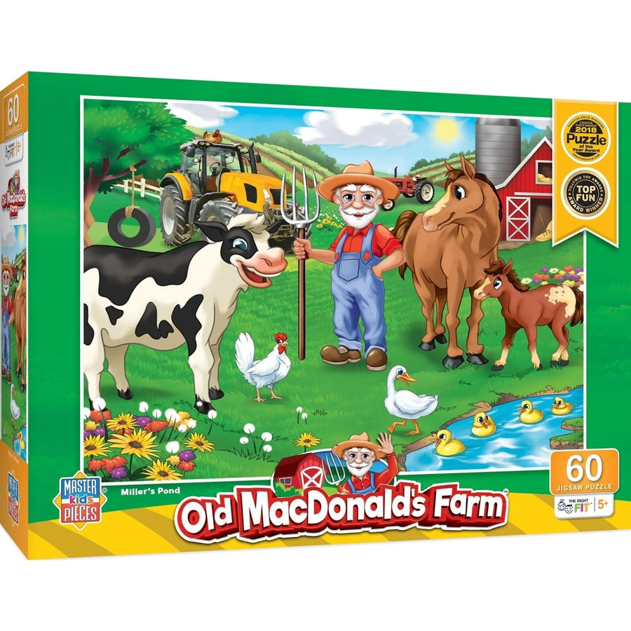 Old MacDonalds Farm Jigsaw Puzzle 60 Pieces 19x14 inches Age 5+ Millers Pond Image 1