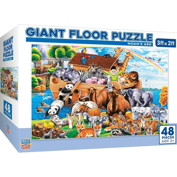 Noahs Ark 48 Piece Giant Floor Puzzle Recycled Kids Educational Fun Activity Image 1