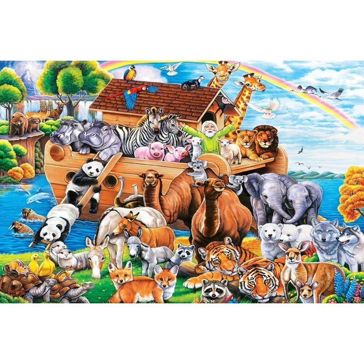 Noahs Ark 48 Piece Giant Floor Puzzle Recycled Kids Educational Fun Activity Image 2