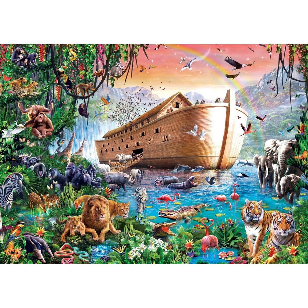 MasterPieces Noahs Ark 500 Piece Jigsaw Puzzle 15x21 Eco-Friendly Colorful Animals Image 2