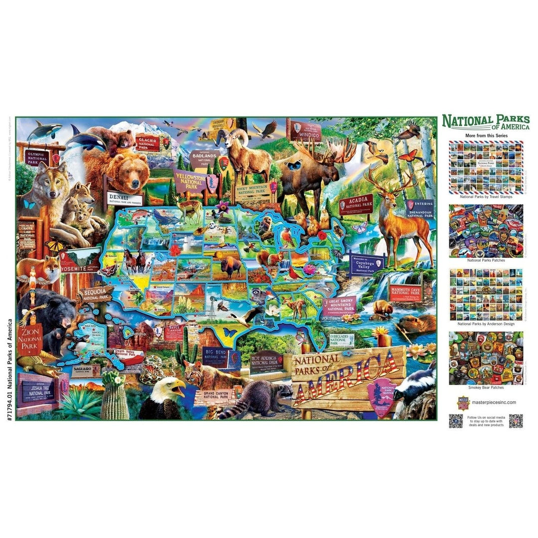 Masterpieces National Parks of America 1000 Piece Jigsaw Puzzle Recycled Material Image 4