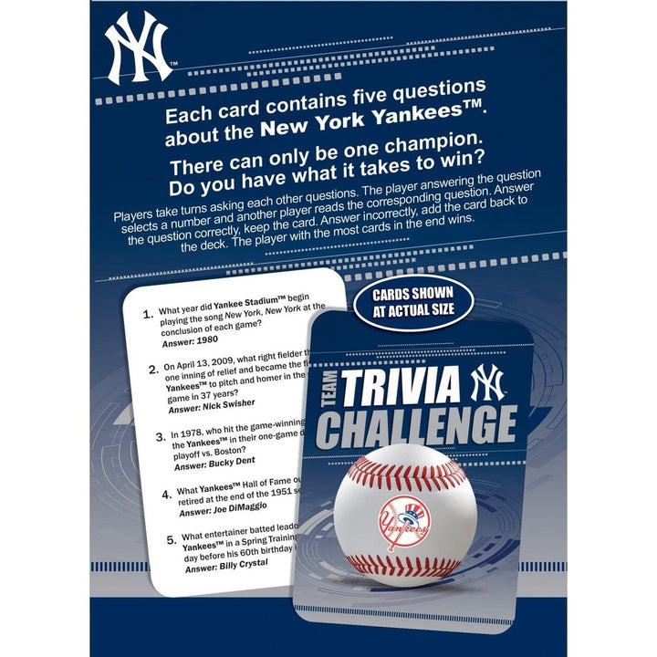 York Yankees Trivia Challenge Game 50 Cards Ages 12 and Up Trivia Fun Image 3