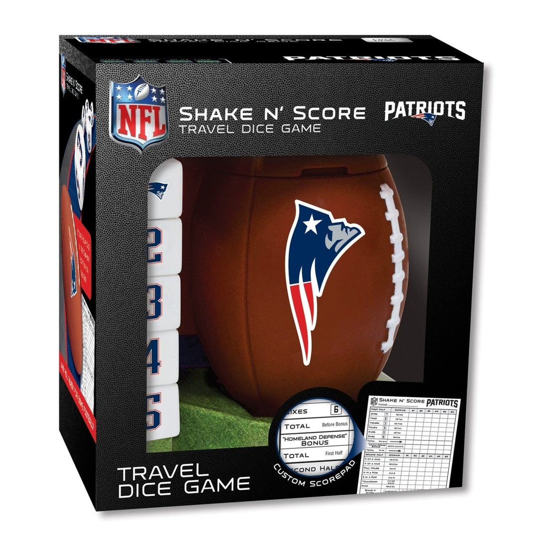 England Patriots Shake N Score Dice Game Collectible Travel Game Image 1